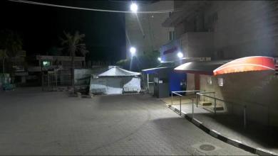 People run for safety as loud explosions light up night sky at Al Aqsa hospital in Gaza Strip People run for safety as loud explosions light up night sky at Al Aqsa hospital in Gaza Strip