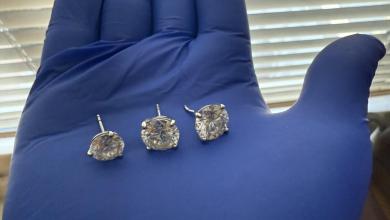 A suspect swallowed diamond earrings. They were recovered after nature ran its course. A suspect swallowed diamond earrings. They were recovered after nature ran its course.