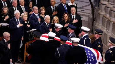 Kamala Harris posts Jimmy Carter funeral photo with notable exclusion; internet reacts Kamala Harris posts Jimmy Carter funeral photo with notable exclusion; internet reacts