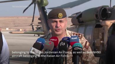 Helicopters loaded with Gaza aid packages from Jordan land in Israel Helicopters loaded with Gaza aid packages from Jordan land in Israel