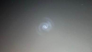 SpaceX Launch Linked to Swirl Seen in UK Sky SpaceX Launch Linked to Swirl Seen in UK Sky