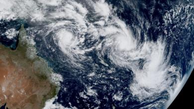 Three tropical cyclones are swirling in the South Pacific Three tropical cyclones are swirling in the South Pacific
