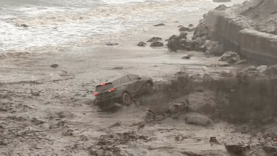 NBC News Crew Captures Footage Of Firefighter & Vehicle Swept Off Road And Into The Ocean By Malibu Mudslide NBC News Crew Captures Footage Of Firefighter & Vehicle Swept Off Road And Into The Ocean By Malibu Mudslide