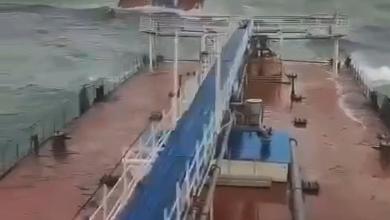 Russia warns of severe environmental damage as oil from damaged tankers washes up on beaches Russia warns of severe environmental damage as oil from damaged tankers washes up on beaches