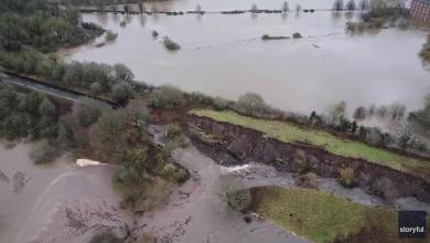 Embankment of 18th Century Canal Collapses After Heavy Rain Embankment of 18th Century Canal Collapses After Heavy Rain
