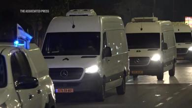 Convoy believed to be carrying remains of four Israeli hostages arrives at Tel Aviv forensics centre Convoy believed to be carrying remains of four Israeli hostages arrives at Tel Aviv forensics centre