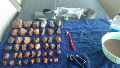 Archaeologists hike up a cliff and find 20,000-year-old stone tools Archaeologists hike up a cliff and find 20,000-year-old stone tools