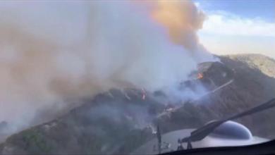 Watch: Video from inside helicopter shows wildfire fight from above Watch: Video from inside helicopter shows wildfire fight from above