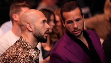 Andrew Tate, social media influencer who faces trafficking charges, sits cageside for UFC 313 Andrew Tate, social media influencer who faces trafficking charges, sits cageside for UFC 313