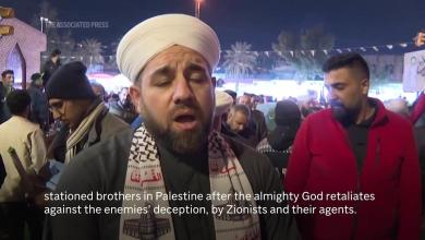 Hundreds of Iraqis celebrate Gaza ceasefire announcement Hundreds of Iraqis celebrate Gaza ceasefire announcement