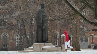 Ohio State canceled in-person classes Monday. It’s a rare move for Columbus-area colleges. Ohio State canceled in-person classes Monday. It’s a rare move for Columbus-area colleges.