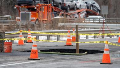 Route 80 now shut down in both directions after another sinkhole Route 80 now shut down in both directions after another sinkhole