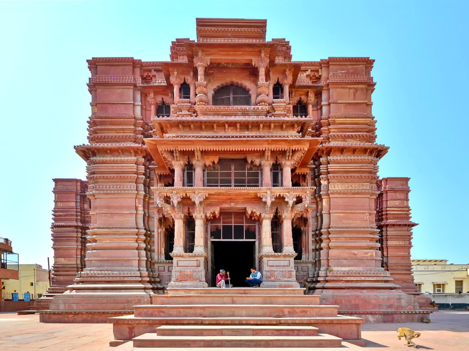 Keshav Dev Temple in Kasganj, India, showcasing intricate architecture surrounded by lush greenery. Keshav Dev Temple in Kasganj, India, showcasing intricate architecture surrounded by lush greenery.