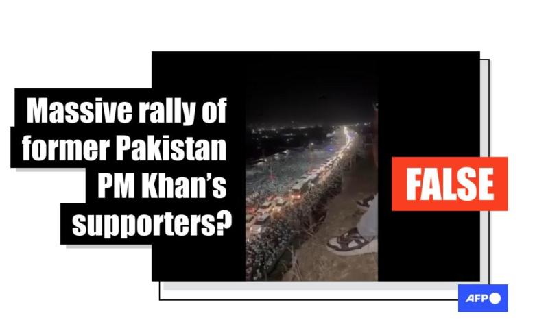 The clip shows worshipers in East Timor after a papal mass, not a protest rally in Pakistan The clip shows worshipers in East Timor after a papal mass, not a protest rally in Pakistan