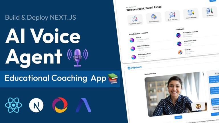 Build AI Voice Agent for Education with Next.js Build AI Voice Agent for Education with Next.js