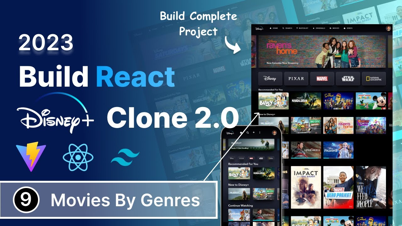 Build Disney+ Clone: React, Tailwind CSS, Vite Project Build Disney+ Clone: React, Tailwind CSS, Vite Project