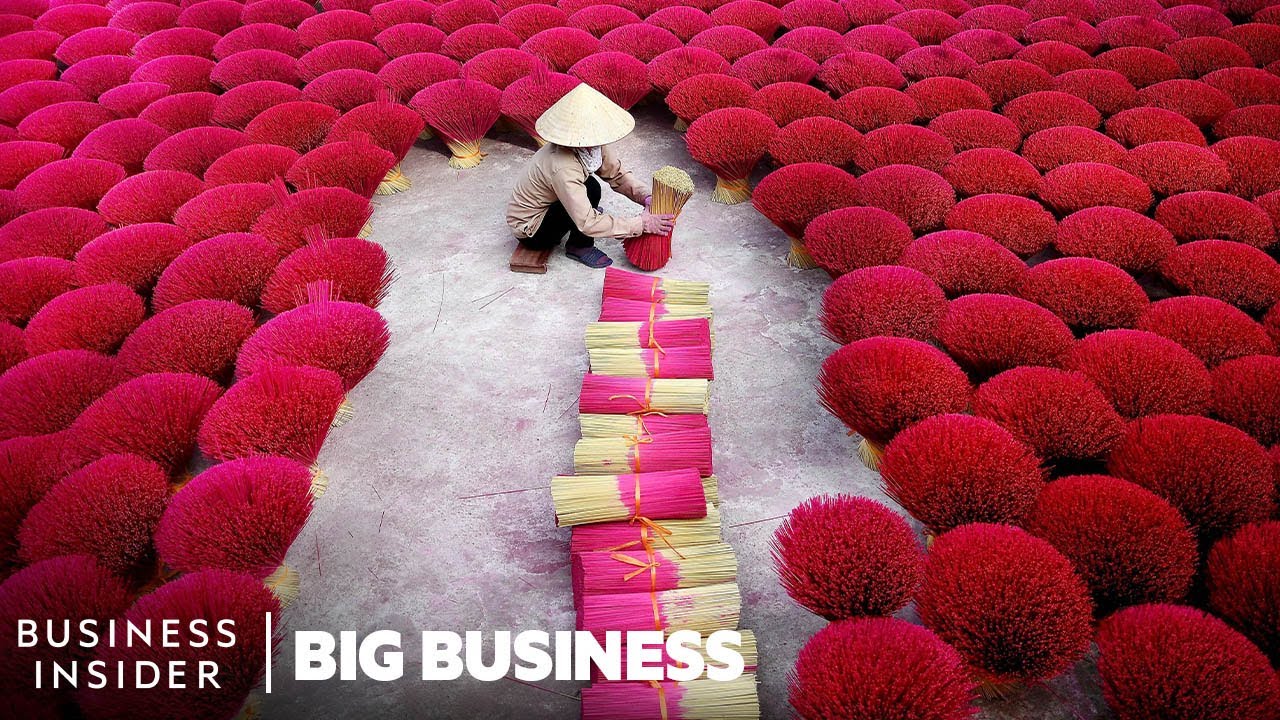 How This Village Makes 50,000 Incense Sticks A Day For Lunar New Year | Big Business How This Village Makes 50,000 Incense Sticks A Day For Lunar New Year | Big Business