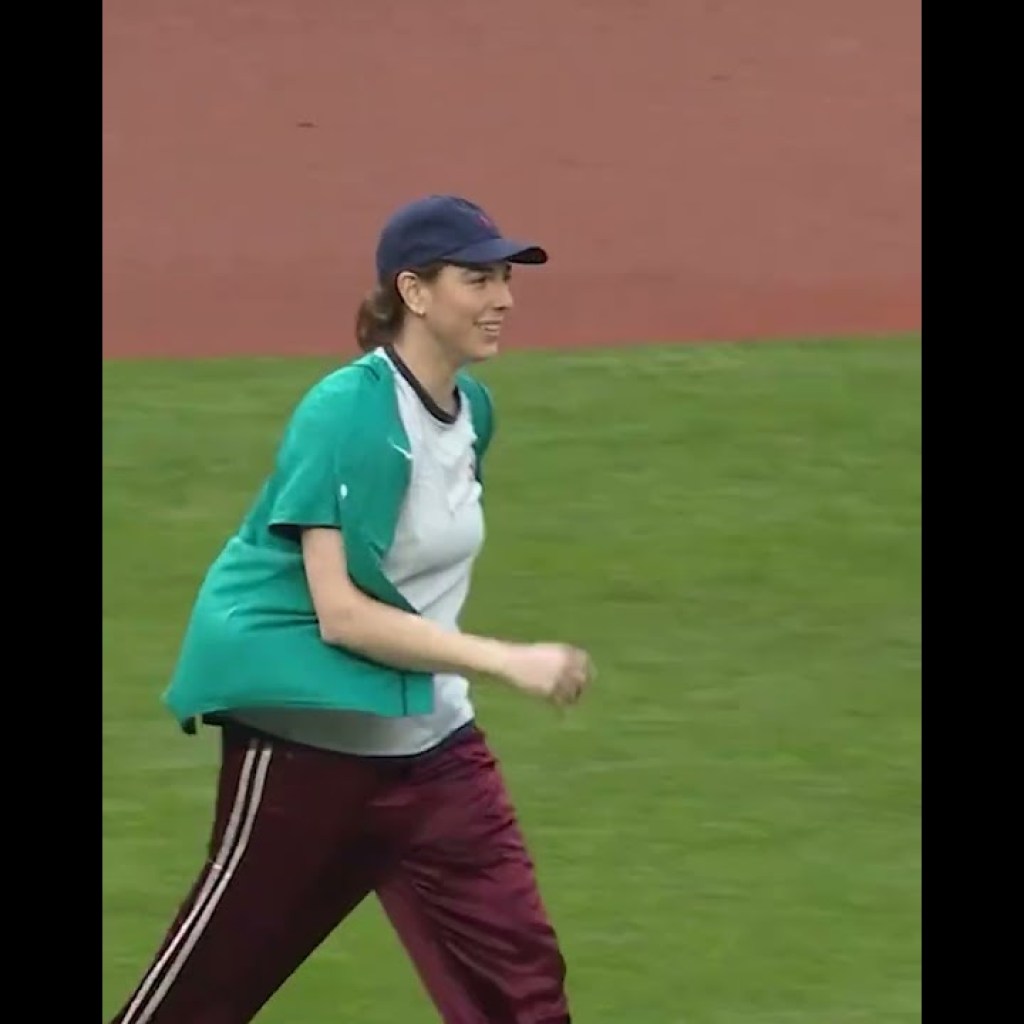 Hilary Knight, the all-time leading Olympic U.S. women’s hockey goal scorer, throws the first pitch! Hilary Knight, the all-time leading Olympic U.S. women’s hockey goal scorer, throws the first pitch!