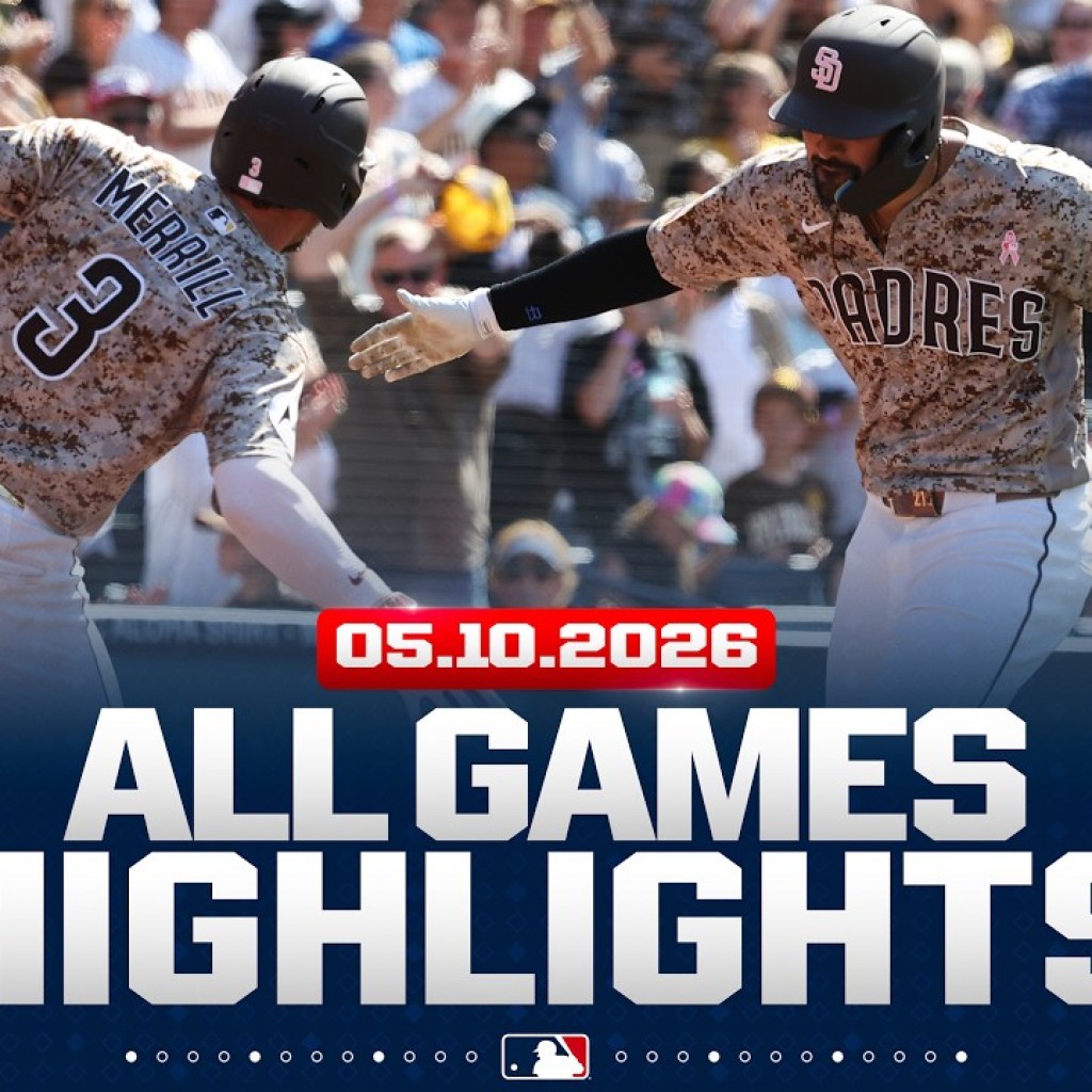 Highlights from ALL GAMES on 5/10 (Padres’ EPIC comeback win, Brice Turang walk-off HR, MORE!) Highlights from ALL GAMES on 5/10 (Padres’ EPIC comeback win, Brice Turang walk-off HR, MORE!)