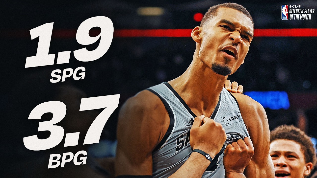 Victor Wembanyama Named @kia Western Conference Defensive Player of the Month for March Victor Wembanyama Named @kia Western Conference Defensive Player of the Month for March