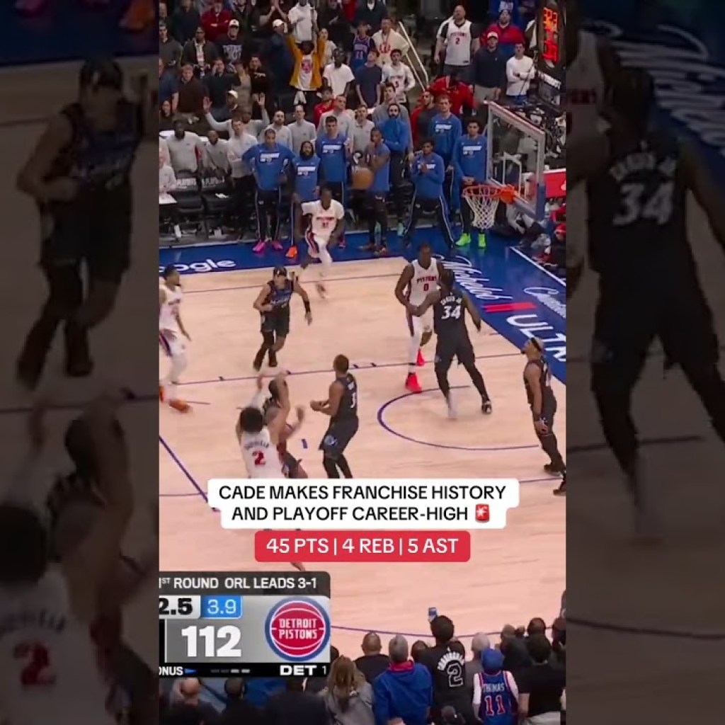 Cade Cunningham recorded the highest-scoring playoff game in franchise history Cade Cunningham recorded the highest-scoring playoff game in franchise history