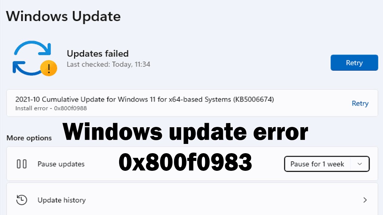 How to Fix Windows Update Error 0x800f0983 on Windows 10 and Windows 11? How to Fix Windows Update Error 0x800f0983 on Windows 10 and Windows 11?