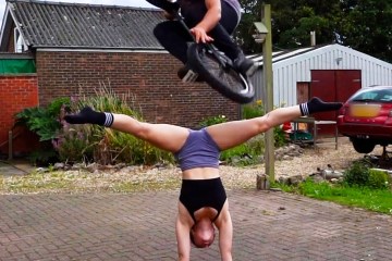 Man Jumps Over Woman With Unicycle | Best Of The Week Man Jumps Over Woman With Unicycle | Best Of The Week