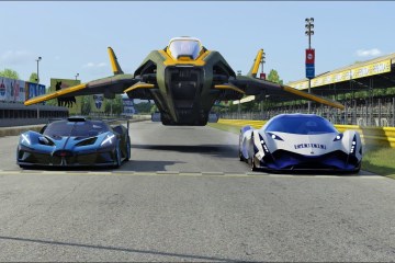 SF Fighter B vs Devel Sixteen vs Bugatti Bolide at Monza Full Course SF Fighter B vs Devel Sixteen vs Bugatti Bolide at Monza Full Course
