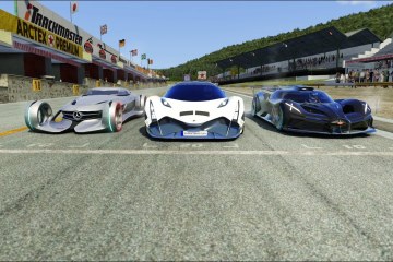 Devel Sixteen vs Mercedes-Benz Silver Arrow Concept vs Bugatti Bolide at Old Spa 2 Devel Sixteen vs Mercedes-Benz Silver Arrow Concept vs Bugatti Bolide at Old Spa 2