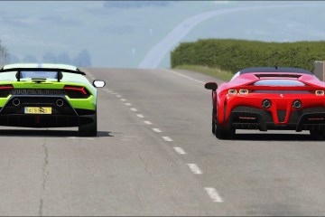 Lamborghini Veneno vs Dodge Challenger SRT Hellcat vs Bugatti Divo at Old Spa Lamborghini Veneno vs Dodge Challenger SRT Hellcat vs Bugatti Divo at Old Spa