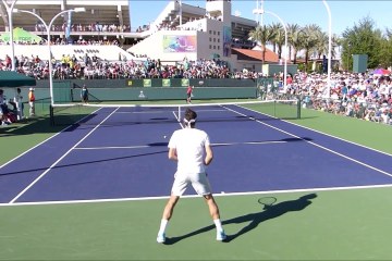 Roger Federer Practice – Court Level View – ATP Tennis Roger Federer Practice – Court Level View – ATP Tennis
