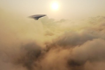 Strange UFO Spotted in the Clouds by Drone (CGI) Strange UFO Spotted in the Clouds by Drone (CGI)
