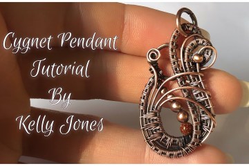 Wire Wrap “Cygnet” Pendant by Kelly Jones. Wire Wrap “Cygnet” Pendant by Kelly Jones.