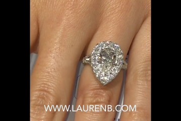 1.7 carat Pear Shape Diamond Halo Ring 1.7 carat Pear Shape Diamond Halo Ring
