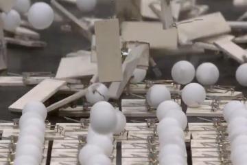 PSA shows how Social distancing works by using ping pong balls PSA shows how Social distancing works by using ping pong balls