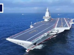 福建航母完成入役后首次训练