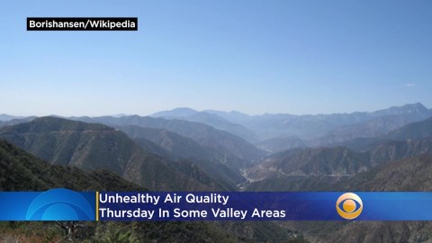 Unhealthy Air Quality Thursday In Some Valley Areas, Central LA, Southeast LA County Unhealthy Air Quality Thursday In Some Valley Areas, Central LA, Southeast LA County