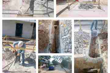 Instalación del servicio del agua finalizada en domicilio en el barrio Obligao Instalación del servicio del agua finalizada en domicilio en el barrio Obligao