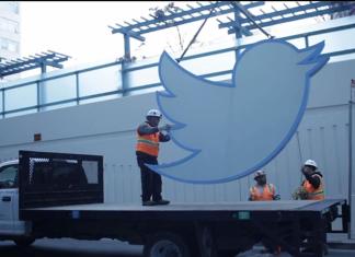 The 560-pound Twitter logo has sold for $34,000