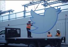 The 560-pound Twitter logo has sold for $34,000