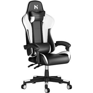 Chaise gaming ergonomique avec coussin lombaire Chaise gaming ergonomique avec coussin lombaire