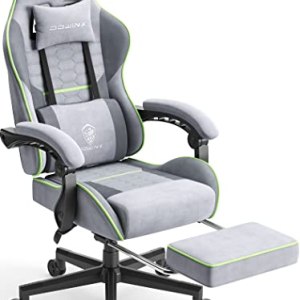 Chaise de gaming avec coussin et repose-pied Chaise de gaming avec coussin et repose-pied