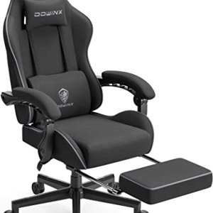 Dowinx – Chaise Gaming Ergonomique pivotante avec Repose-Pieds, Noir Dowinx – Chaise Gaming Ergonomique pivotante avec Repose-Pieds, Noir