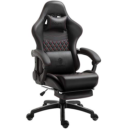 Fauteuil gaming ergonomique avec repose-pieds et massage lombaire Fauteuil gaming ergonomique avec repose-pieds et massage lombaire