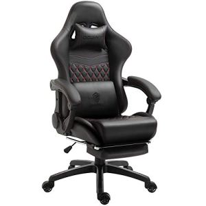 Fauteuil gaming ergonomique avec repose-pieds et massage lombaire Fauteuil gaming ergonomique avec repose-pieds et massage lombaire