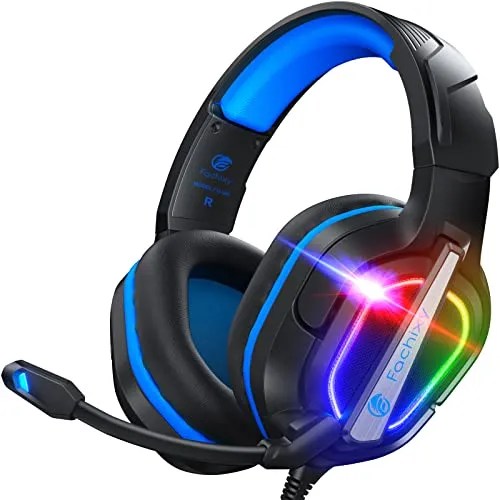 Casque gamer multi format avec micro et lumière RGB Casque gamer multi format avec micro et lumière RGB