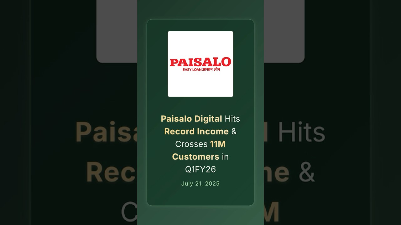 Paisalo Digital Hits Record Income & Crosses 11M Customers in Q1FY26 #q1fy26 #corporateupdates Paisalo Digital Hits Record Income & Crosses 11M Customers in Q1FY26 #q1fy26 #corporateupdates