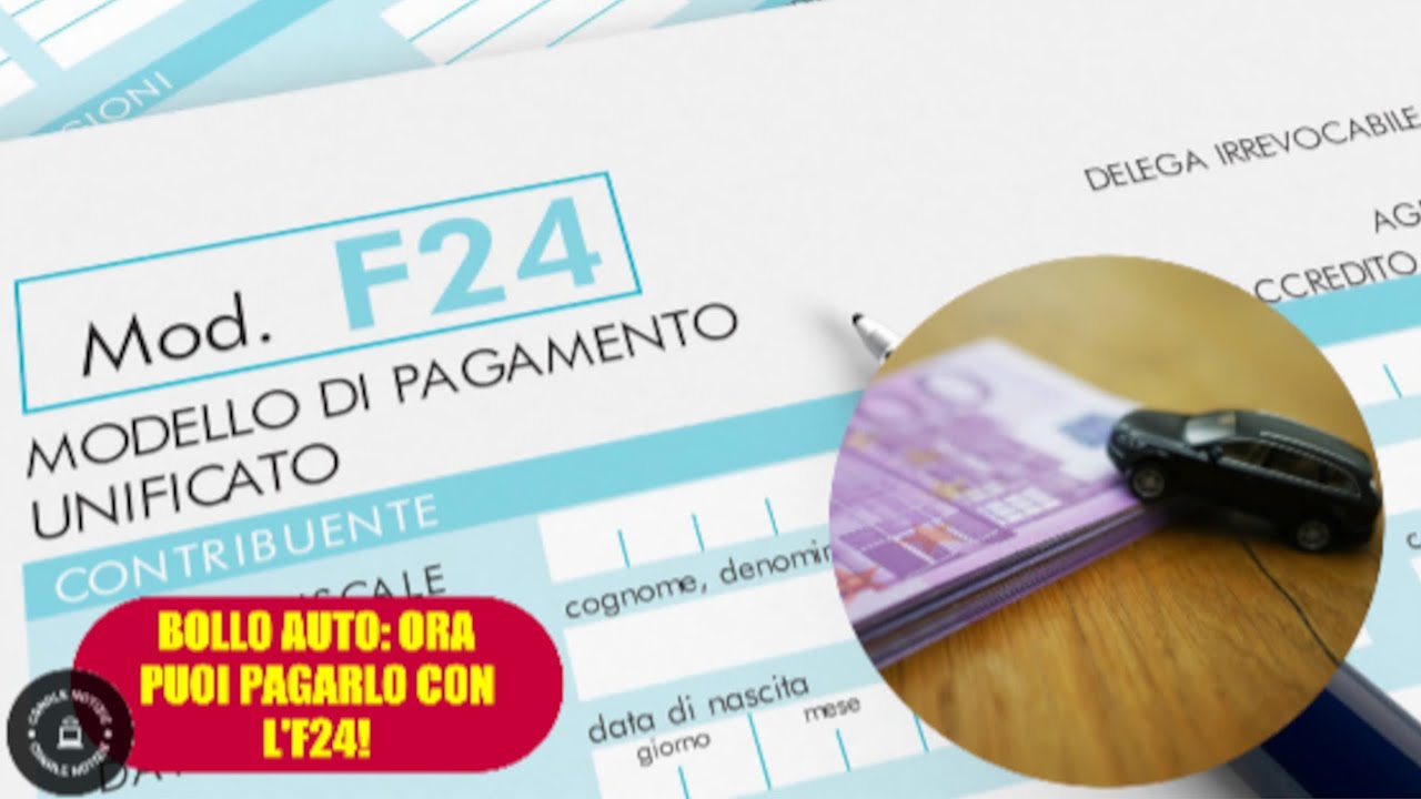 Pagare il bollo auto con F24? Ora si può! Ecco i codici tributo Pagare il bollo auto con F24? Ora si può! Ecco i codici tributo