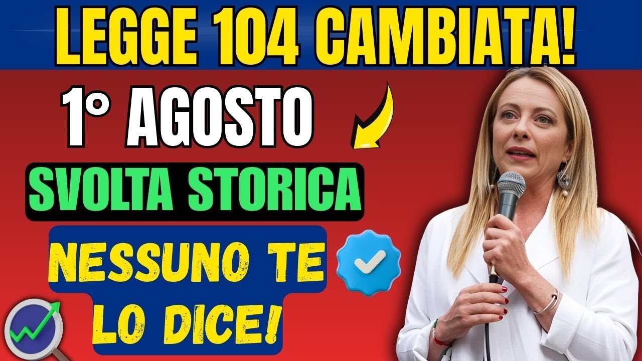 LA LEGGE 104 È CAMBIATA PER SEMPRE: la notizia scioccante del 1° agosto che nessuno ti dice! LA LEGGE 104 È CAMBIATA PER SEMPRE: la notizia scioccante del 1° agosto che nessuno ti dice!