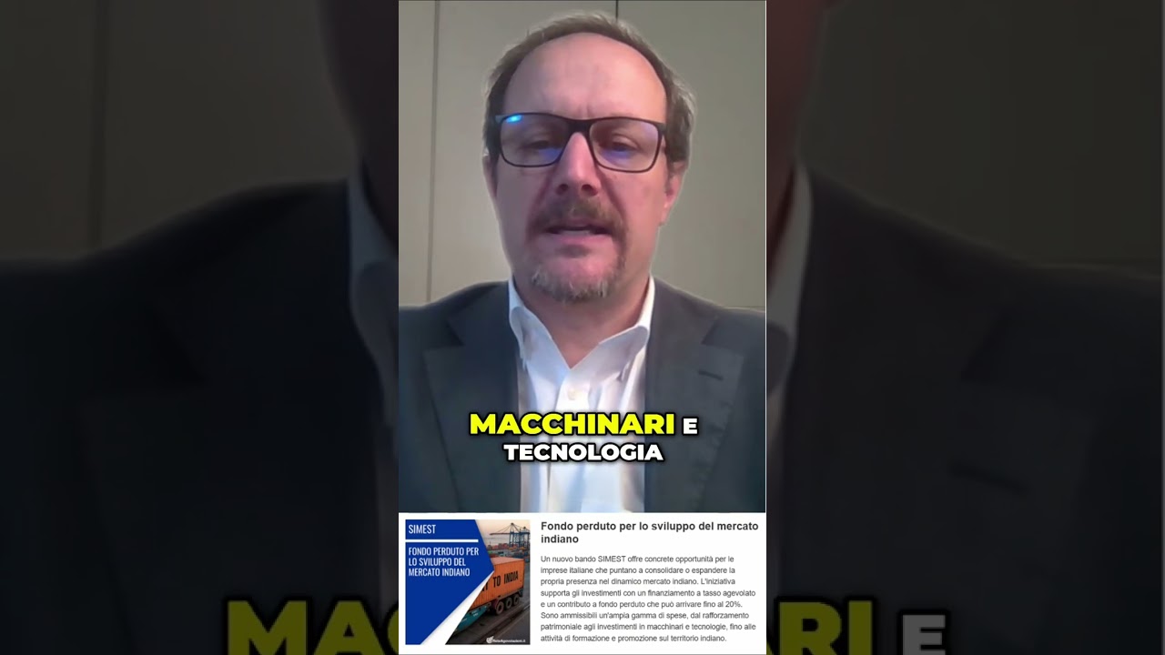 SIMEST: Fondo perduto per l’India #shorts SIMEST: Fondo perduto per l’India #shorts